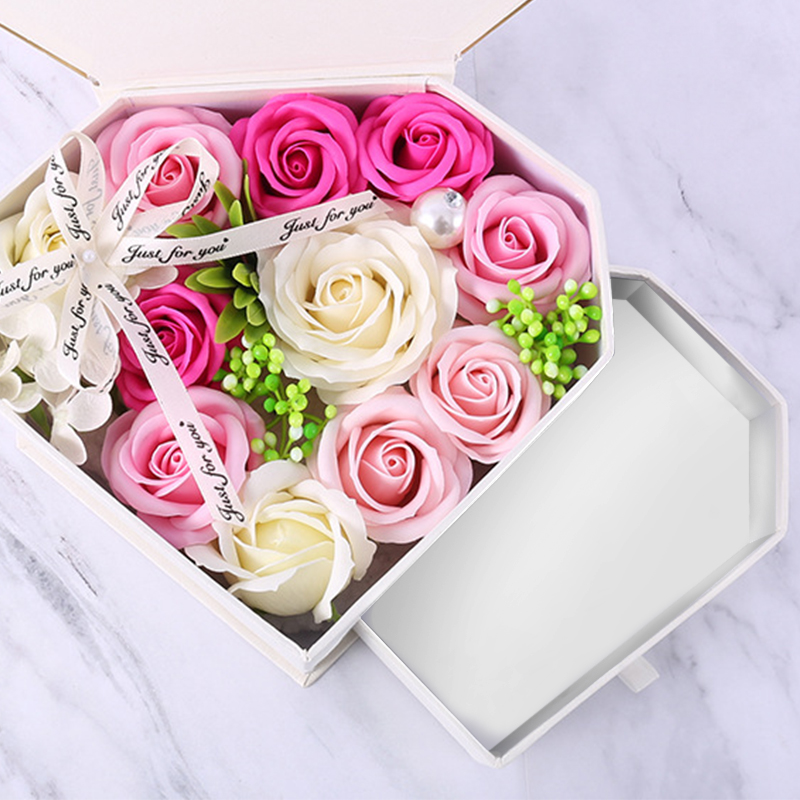 Подарункова коробка з квітами з мила подвійна Lesko L-445 (6656-22964)