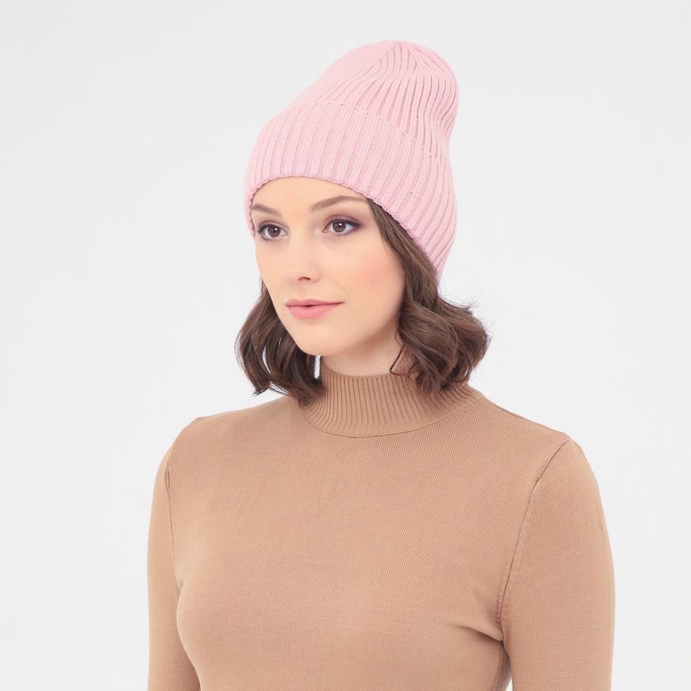 Шапка унисекс бини кэжуал 644-565 LuckyLOOK OneSize Розовый