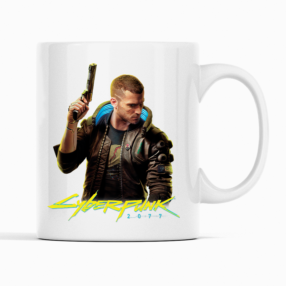 Чашка для ігромана Кавун Cyberpunk 2077 320 мл Білий (К001759)