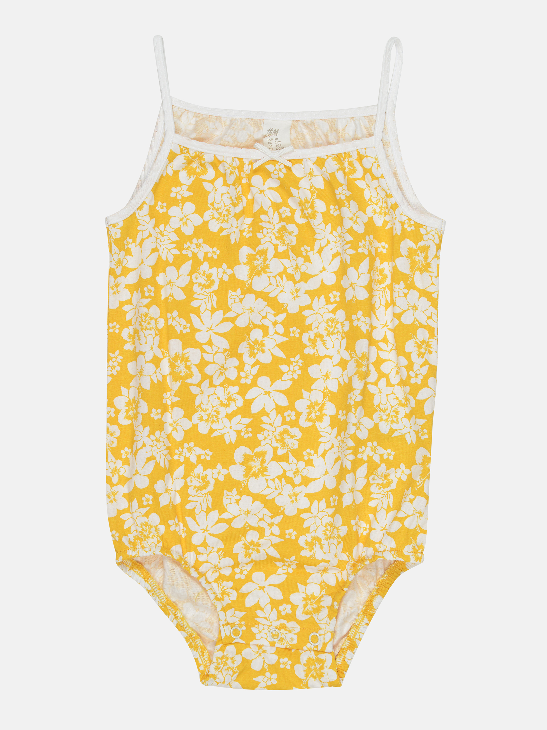 Боди для малышей H&M 98 см желтый цветы 40270452412