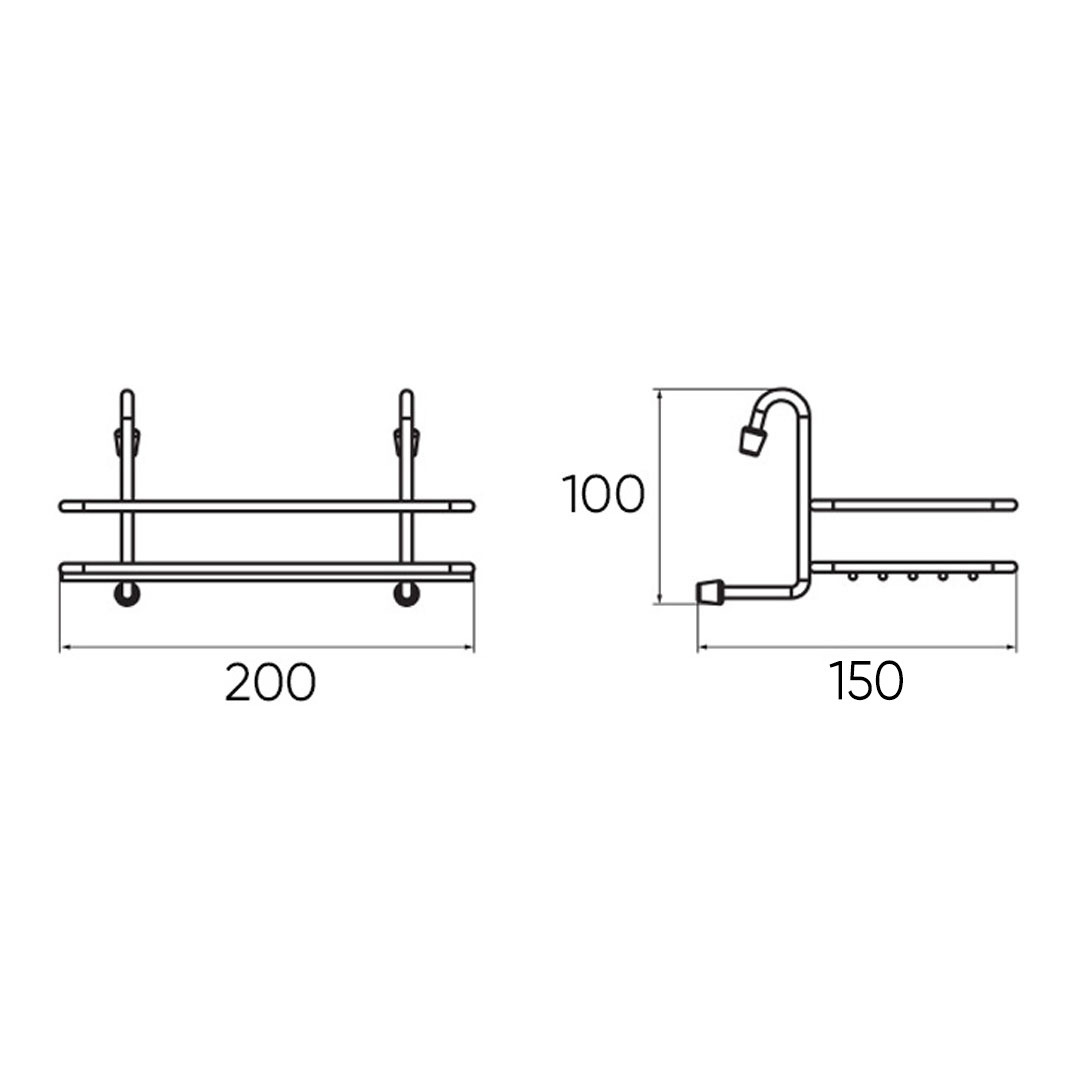 Полка Lemax 200х155х100 мм Черный (MX-061 NF)