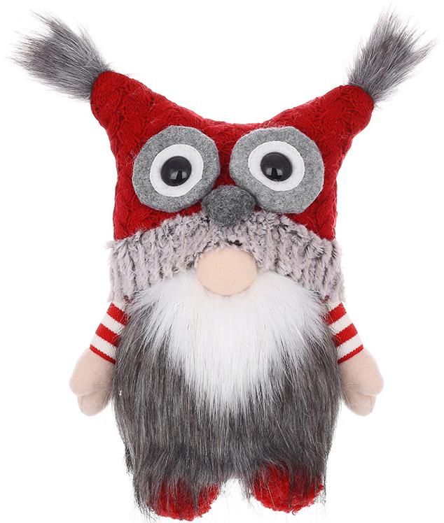 Декоративная игрушка Gnome with owl hat 37 см Разноцветный BonaDi DP232203