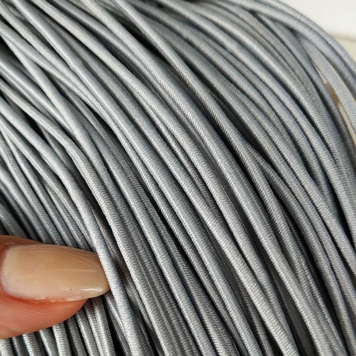 Шнурок-резинка круглый Luxyart диаметр 2 мм 100 метров Серый (Р2-115)