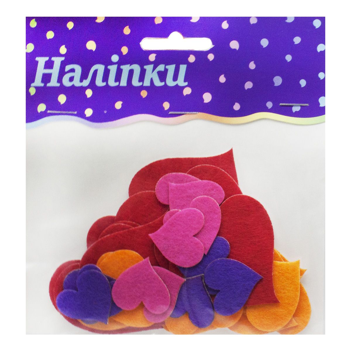 Наклейки из фетра Сердечки Аплі Краплі (НФ-03)