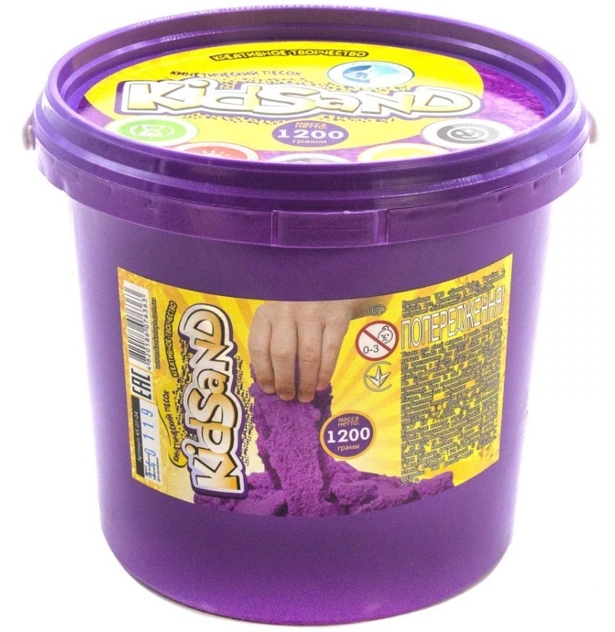 Кинетический песок Danko Toys KidSand, фиолетовый, 1200 г KS-01-04