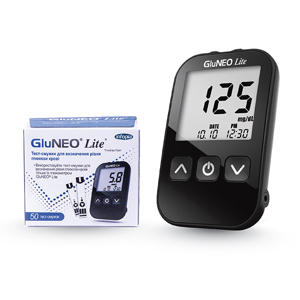 Глюкометр GluNeo Lite (ГлюНео Лайт) з 60 тест-смужками (MM00241)