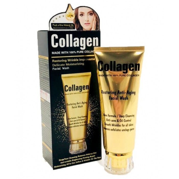 Восстанавливающее средство Wokali Collagen Restoring Anti-Aging Facial Wash для умывания HF2009 120 мл