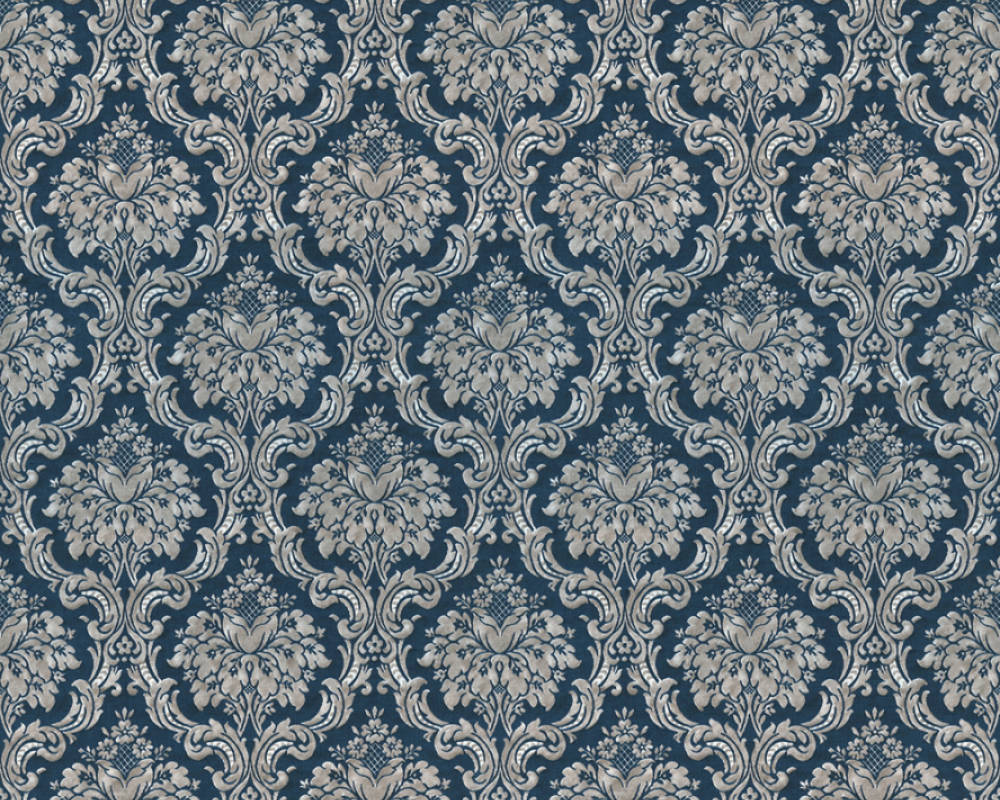 Вінілові шпалери на флізеліновій основі A.S.creation Mirable 36697-3 Синій-Сірий