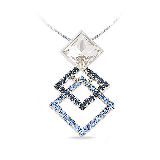 Кулон з ланцюжком KOBI Kosoctverec зі Swarovski (7430-3046-16)