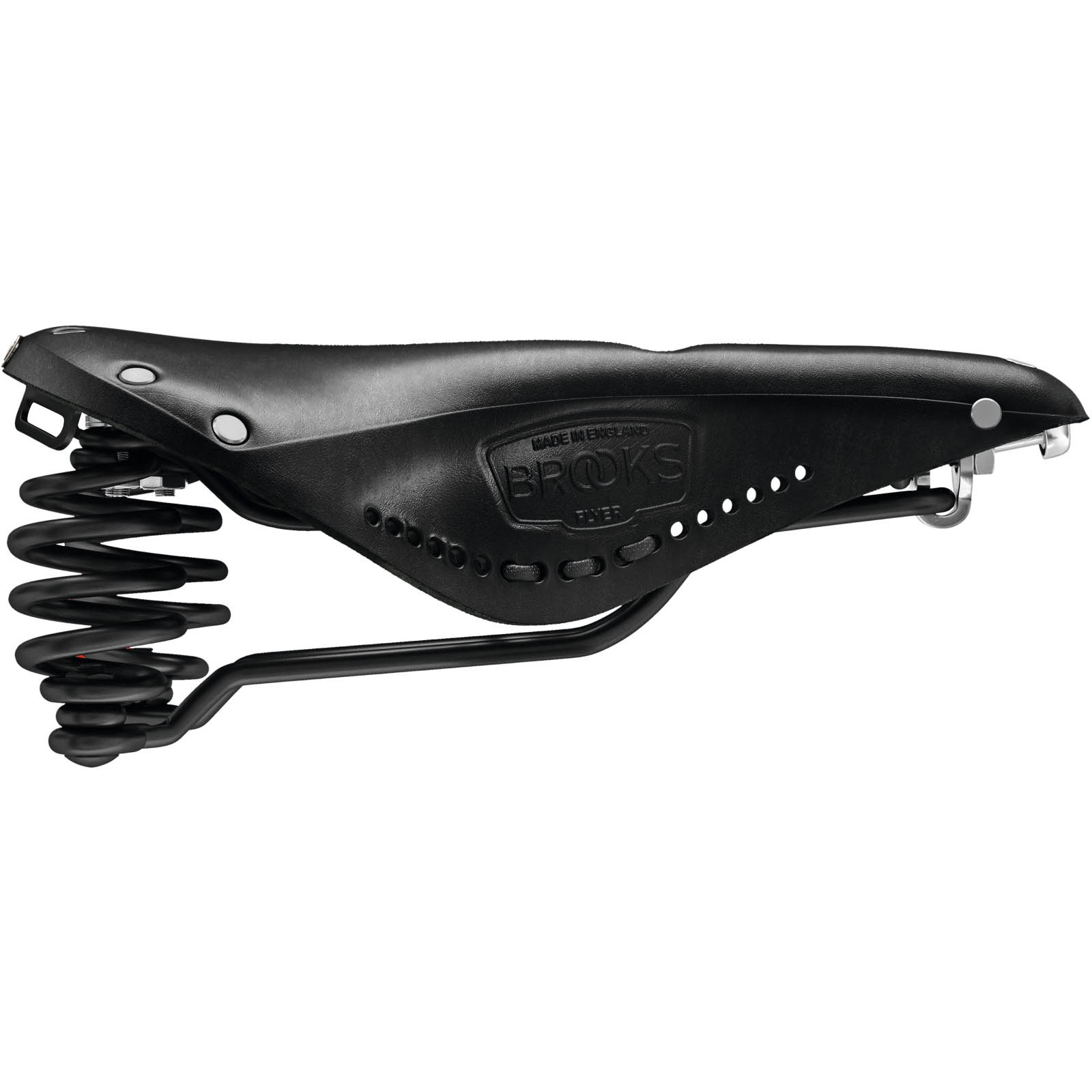 Седло велосипедное Brooks Flyer Carved 275х175 мм Черный (1007-008706)