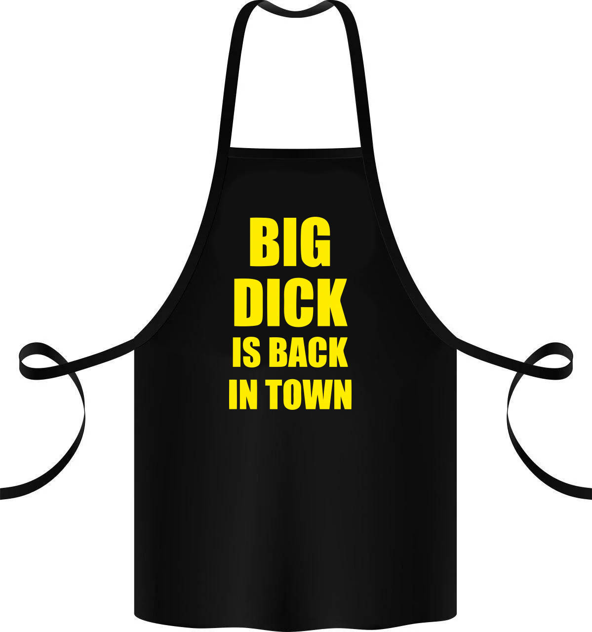 Фартук с принтом Кавун Big dick is back in town 68 см Черный