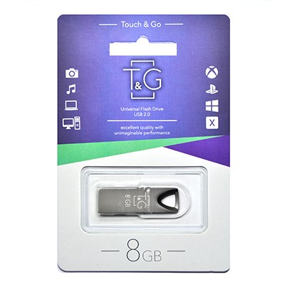 Флеш-накопичувач USB 8GB T&G 117 Metal Series Black (TG117BK-8G)