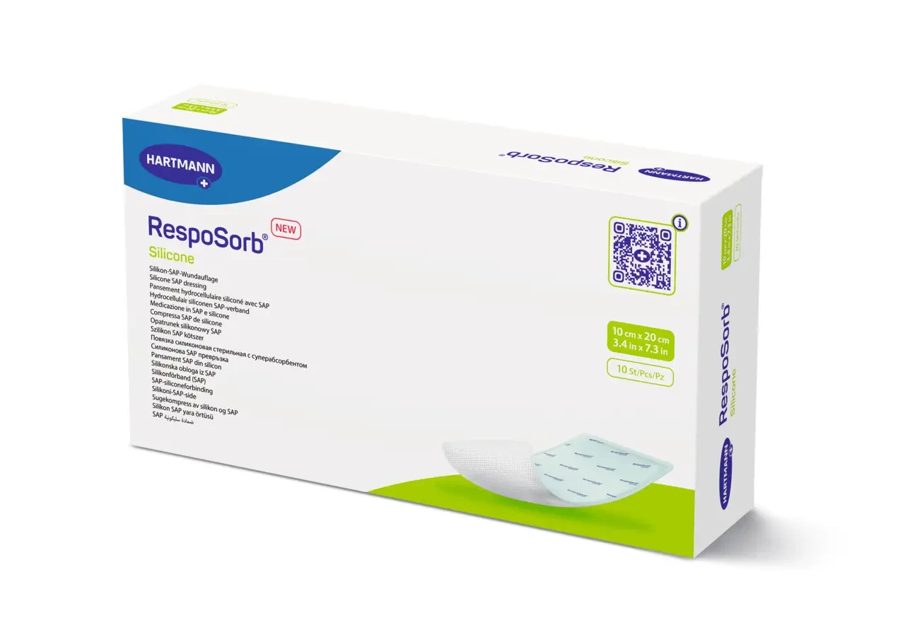 Повязка с суперабсорбирующим полимером Paul Hartmann RespoSorb Silicone 10х20 см 1шт