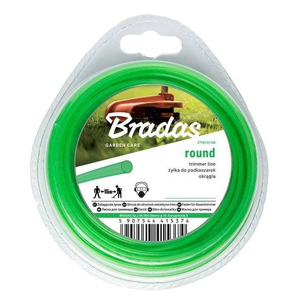 Леска для триммера TRIMMER круг 2,7 мм 15 м блистер Bradas