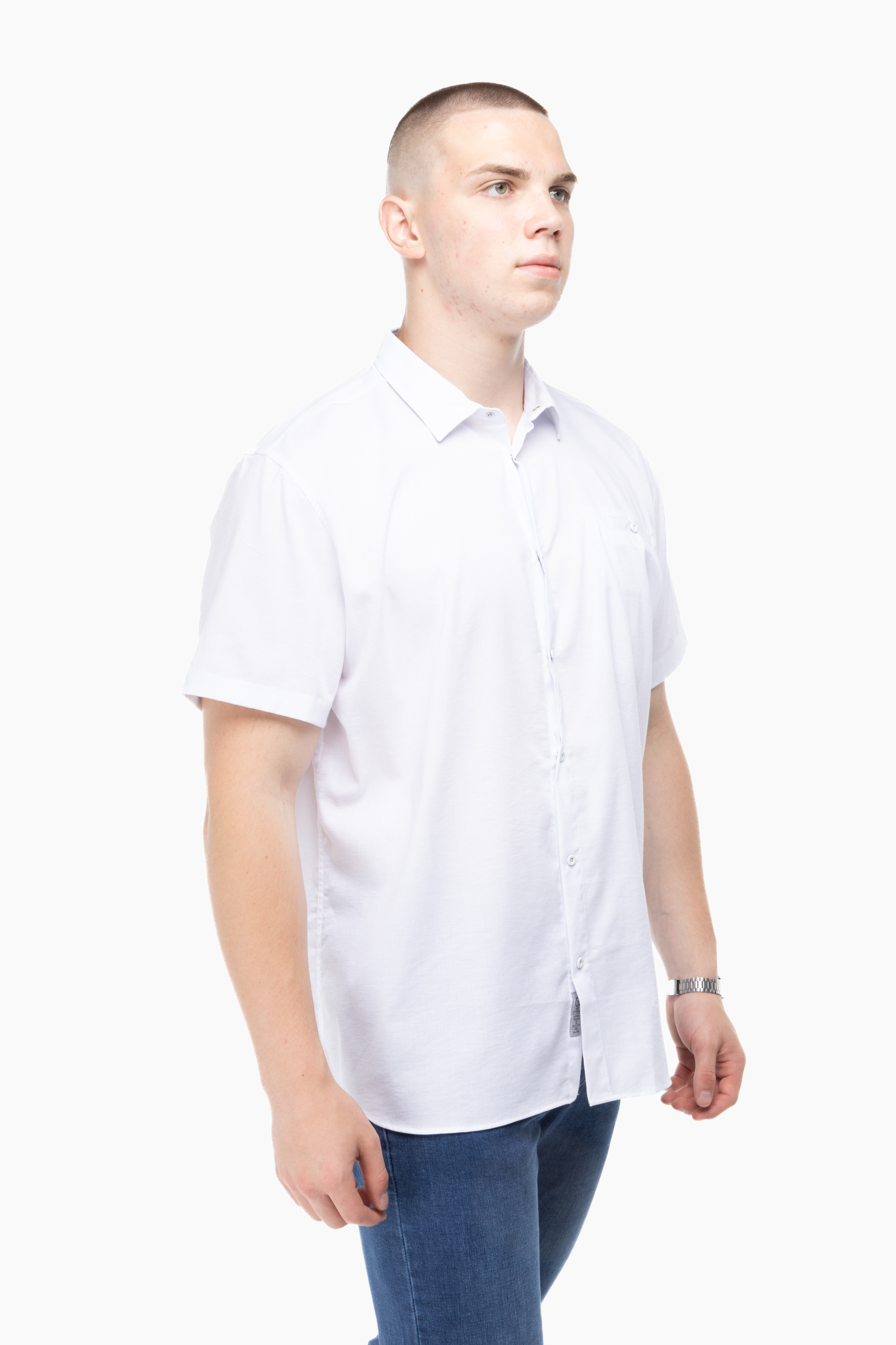 Рубашка классическая однотонная мужская Stendo 235004 6XL Белый (2000989740179)