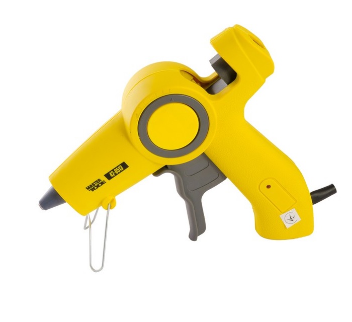 Пистолет клеевой MASTERTOOL Капля-Стоп Ø 11,2 мм 200 Вт 10 г/мин с LED-индикатором Yellow (42-0513)