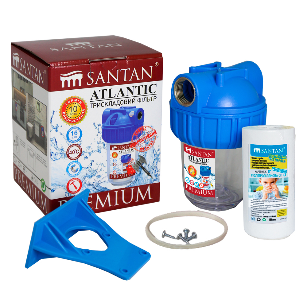 Фильтр для очистки воды Santan ATLANTIC 3PS, 3/4" (с картриджем)