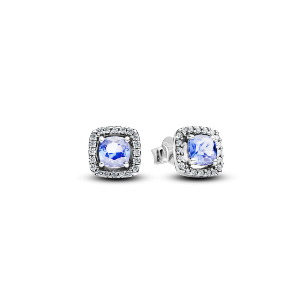 Сережки No Brand Блискучий синій квадрат 293551C01 (2541723120)