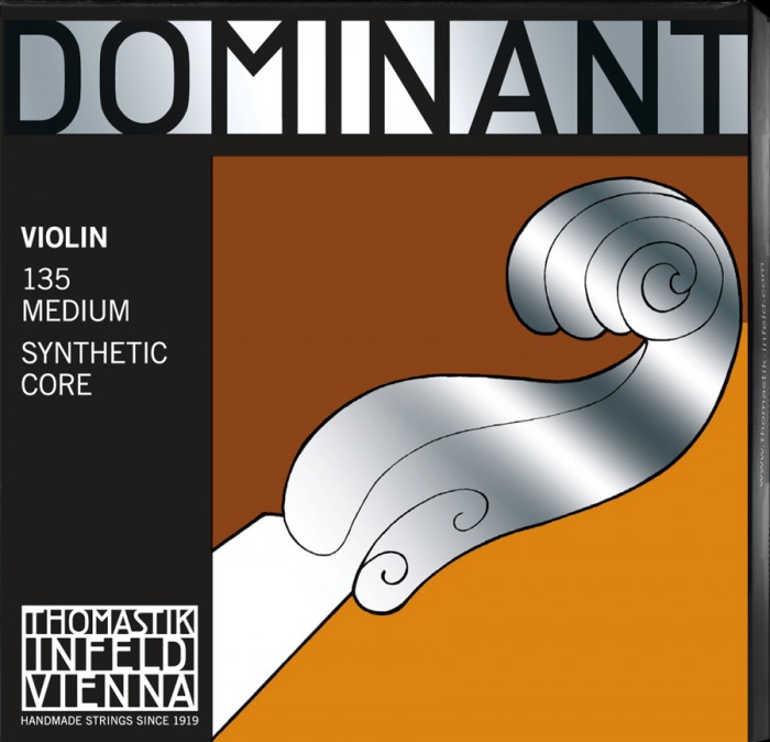 Струны для скрипки Thomastik-Infeld 135 Dominant Synthetic Core 4/4 Violin Strings Medium Tension
