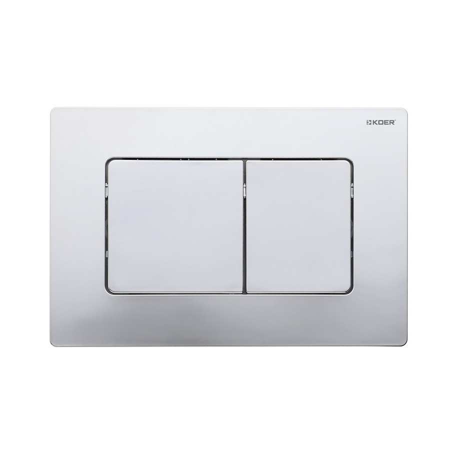 Панель смыва пластиковая Koer KT-0602-01 квадратная Хром KR5178
