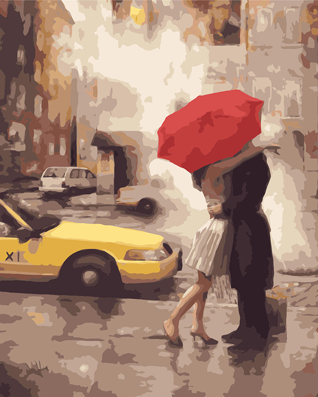 Картина по номерам BrushMe "Любовь в Нью-Йорке" 40х50см GX7473