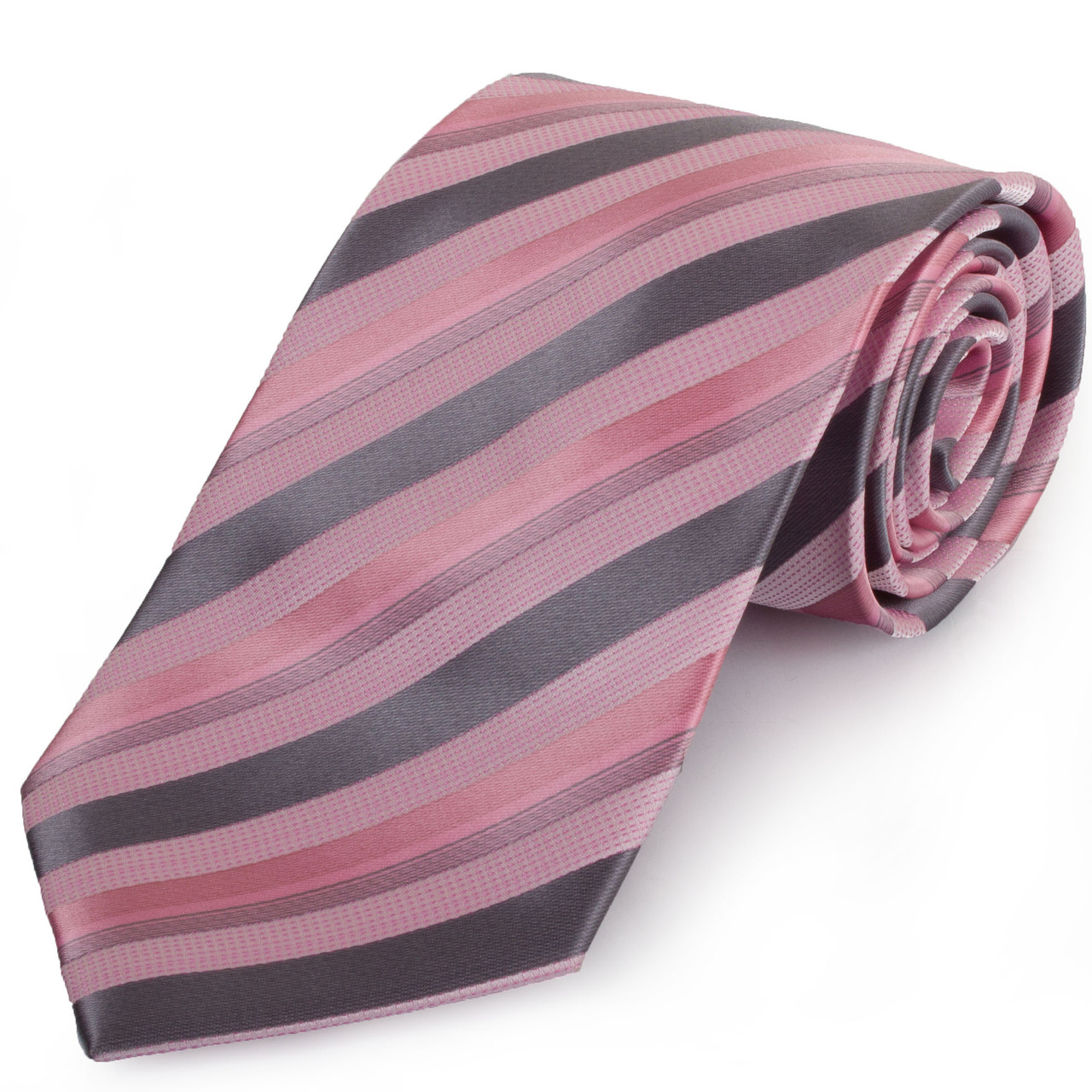 Краватка поліестерова стандарт Schönau-70 Рожево-сірий