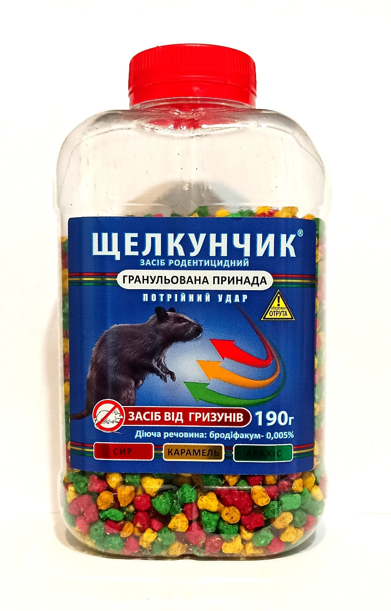 Родентицид AgroProtection Щелкунчик Микс гранулы 190 г