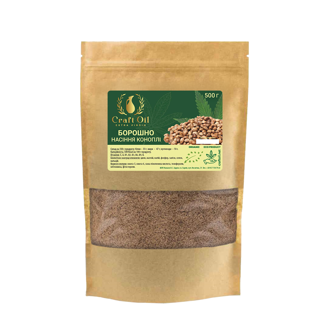 Мука семян конопли Craft Oil 500 г (2471389753)