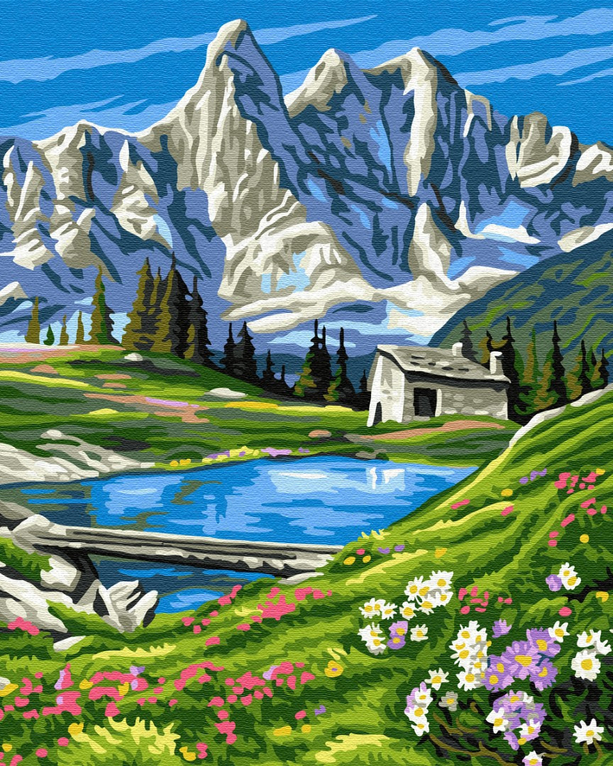 Картина за номерами BrushMe "Швейцарські Альпи" 40х50см GX6716