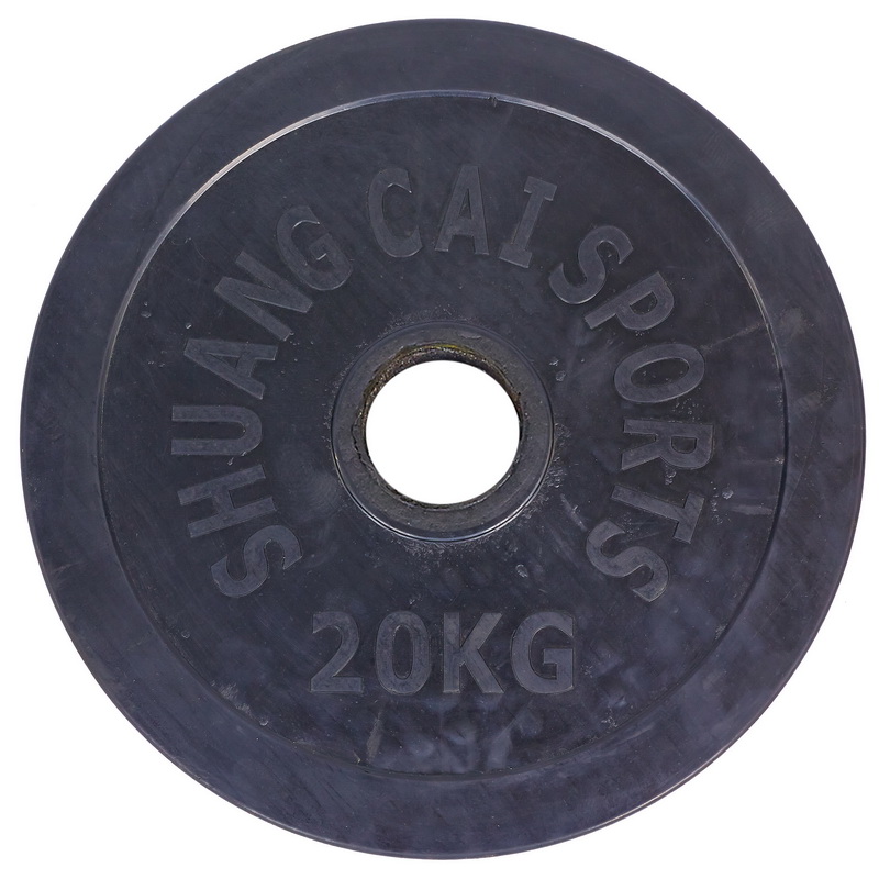 Млинці диски гумові SHUANG CAI SPORTS ТА-1449 20кг Чорний