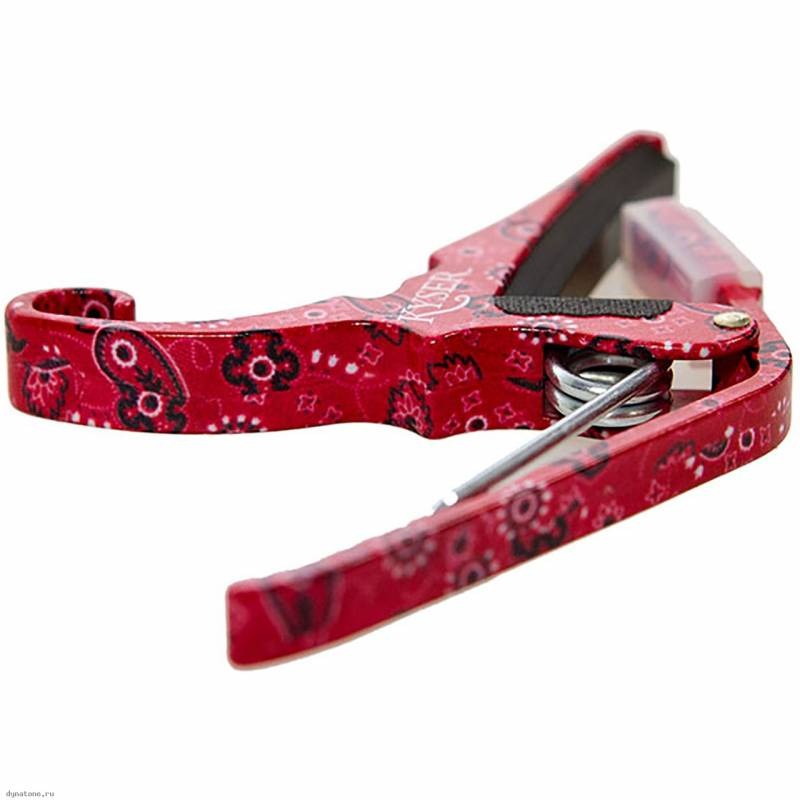 Каподастр Kyser KG6RBA Quick-Change Acoustic Guitar Capo Red Bandana