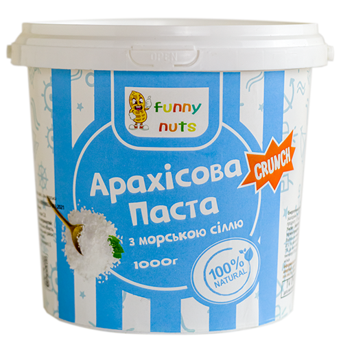 Арахисовая паста Funny Nuts морская соль 1000 г  (1320102800)