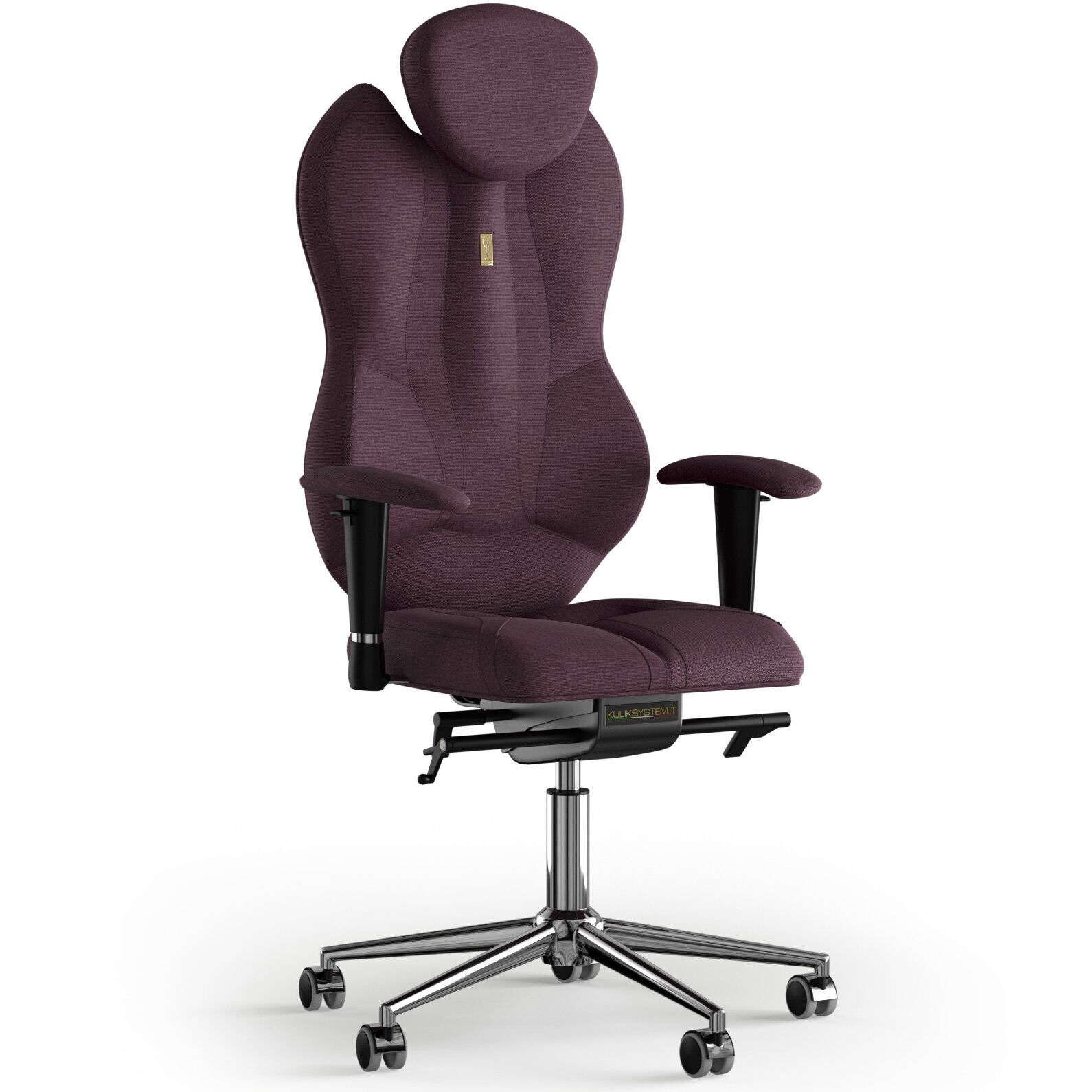 Кресло KULIK SYSTEM GRAND Ткань с подголовником без строчки Фиолетовый (4-901-BS-MC-0509)