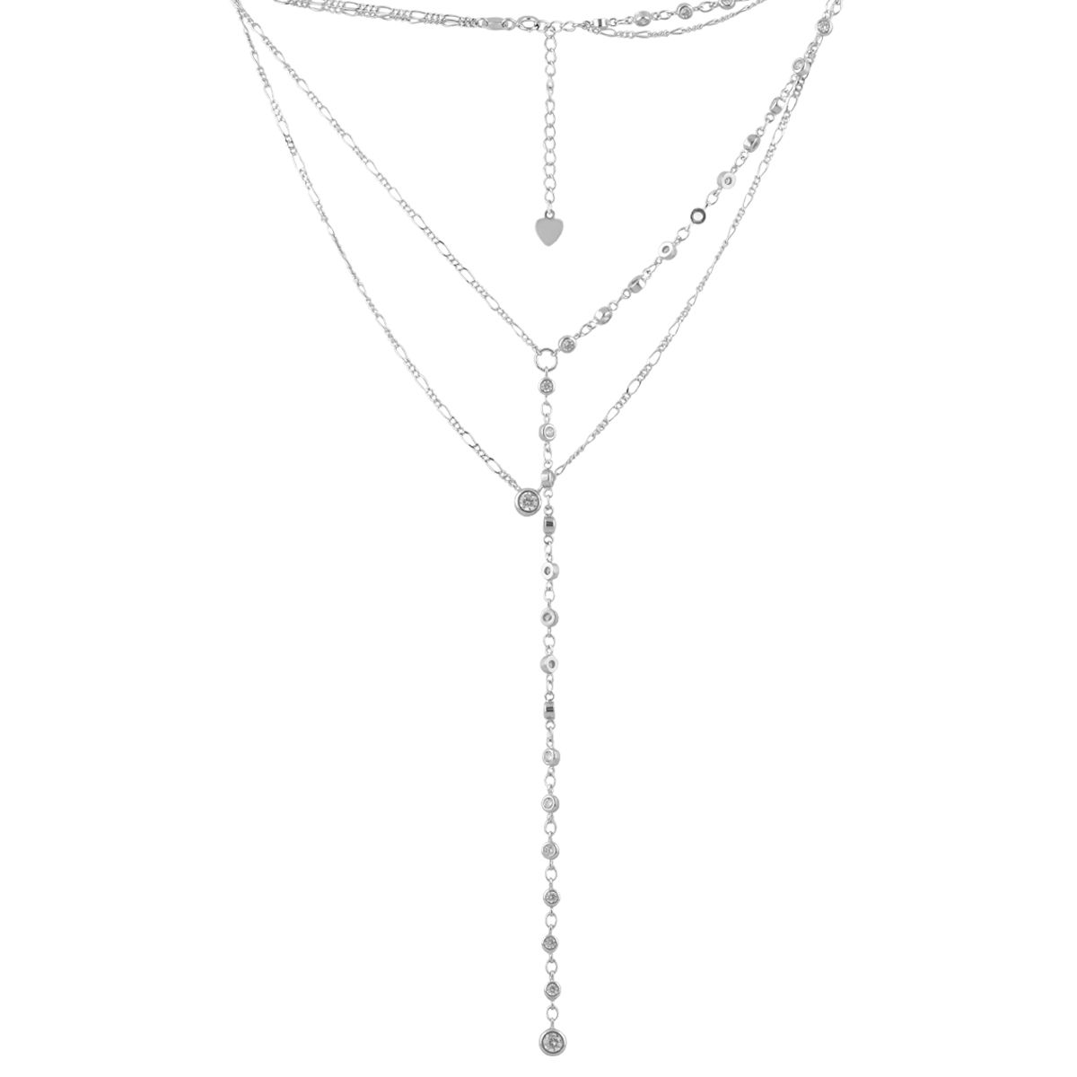 Серебряное колье SilverBreeze с фианитами (2086611) 450-500