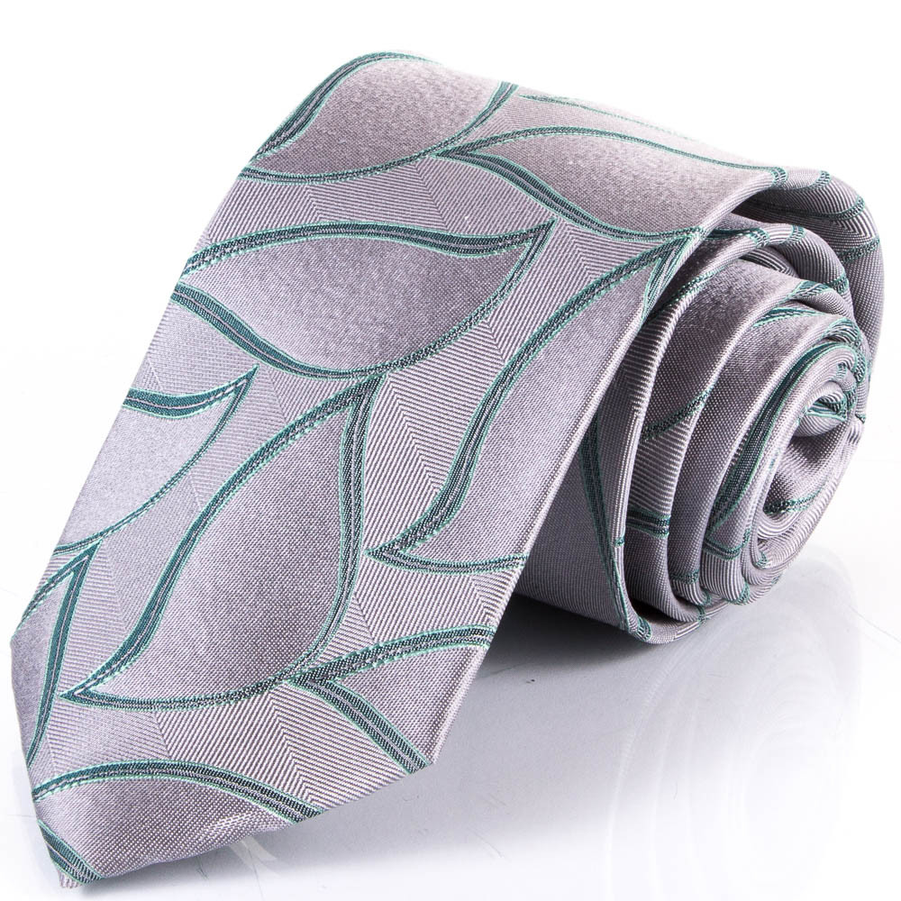 Краватка шовкова стандартна Schönau - 05 Сіро-зелений