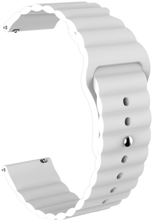 Ремінець силіконовий 22мм універсальний для годинника LineS BeWatch Білий