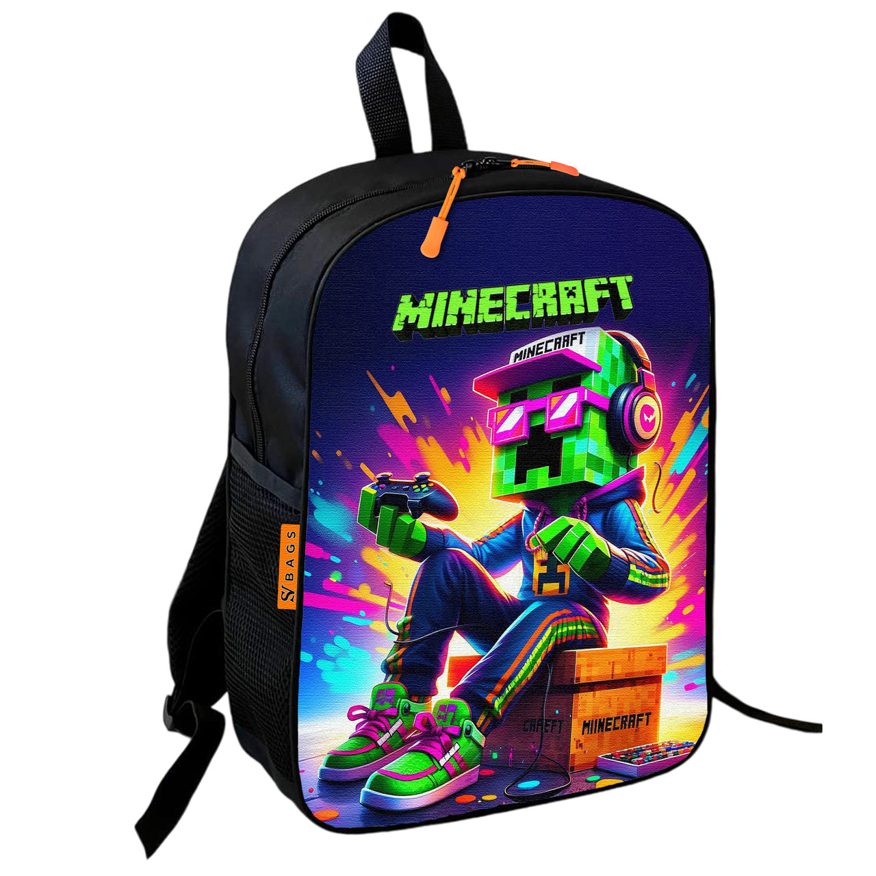 Дитячий шкільний рюкзак Minecraft Крипер, 36х27х13 см, водонепроникний поліестер