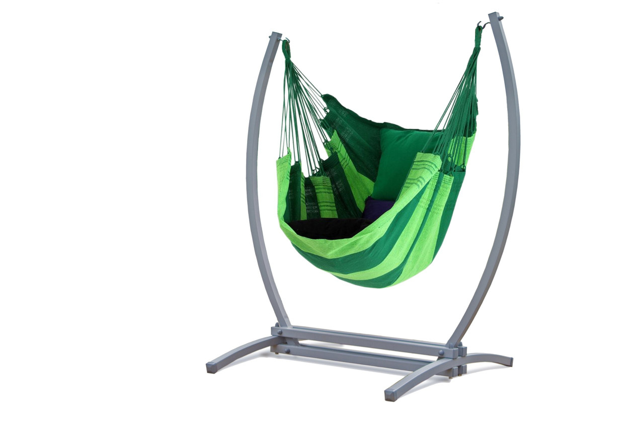 Підвісне крісло WCG гамак + каркас XL Зелений (WCGCHAG)