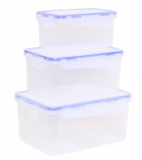 Набор прямоугольных контейнеров для пищевых продуктов 3в1 Алеана 167040