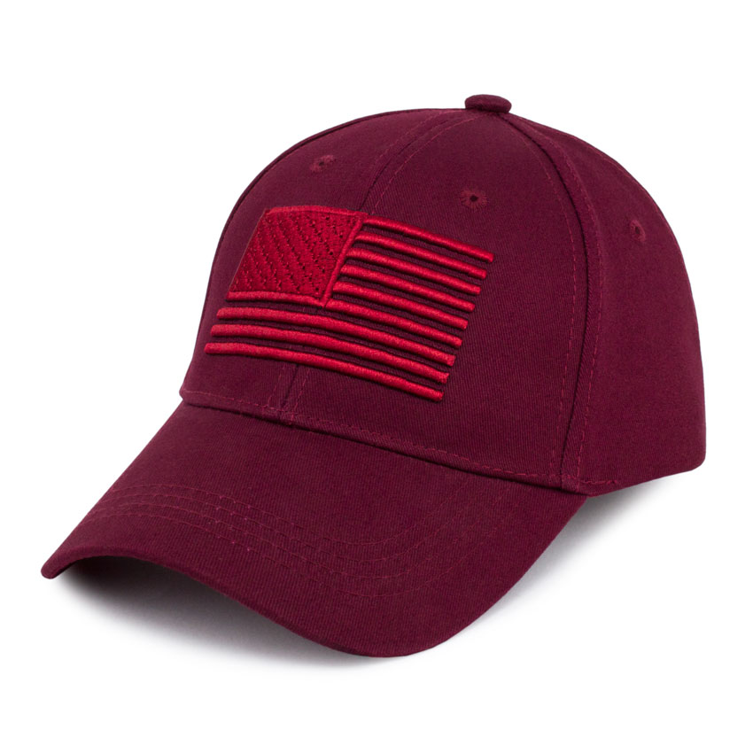 Бейсболка beani'qe Американский флаг USA Flag One Size Бордовый (27100)