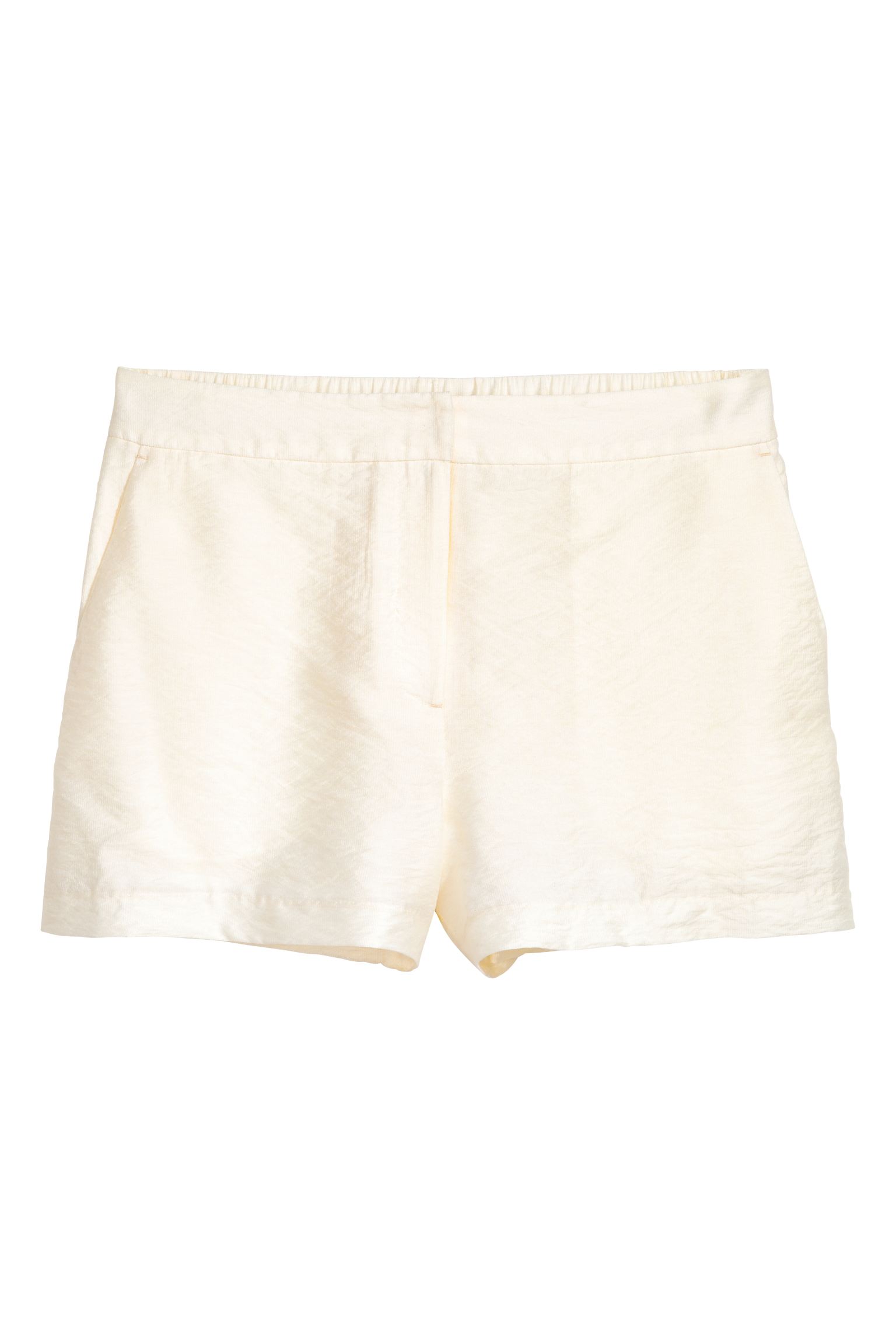 Шорты женские H&M 525122612 42 Молочный (2030000054107)