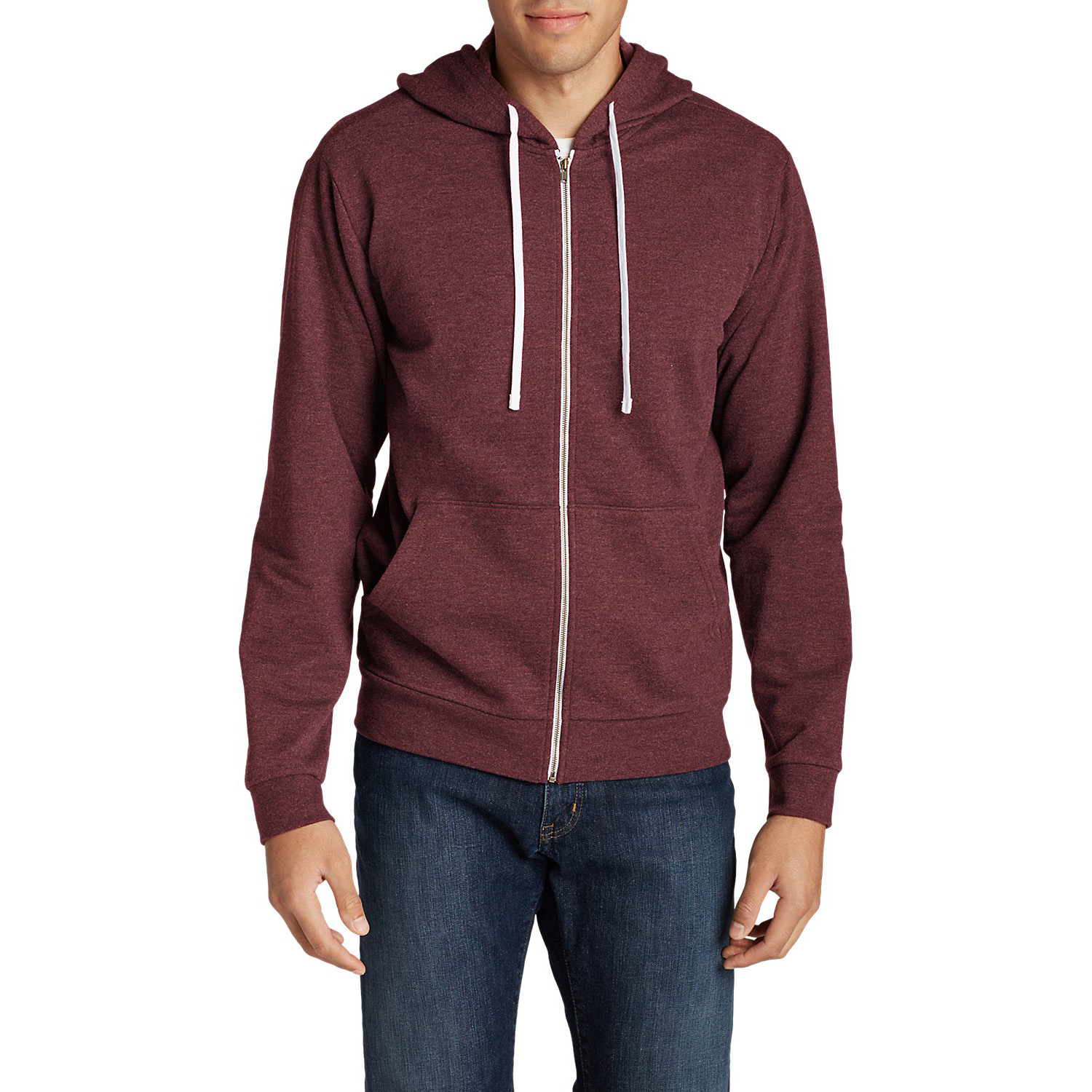 Кофта Eddie Bauer Men's Camp Fleece Hoodie HTR BURGUNDY XL Бордова (0479HBR-XL)
