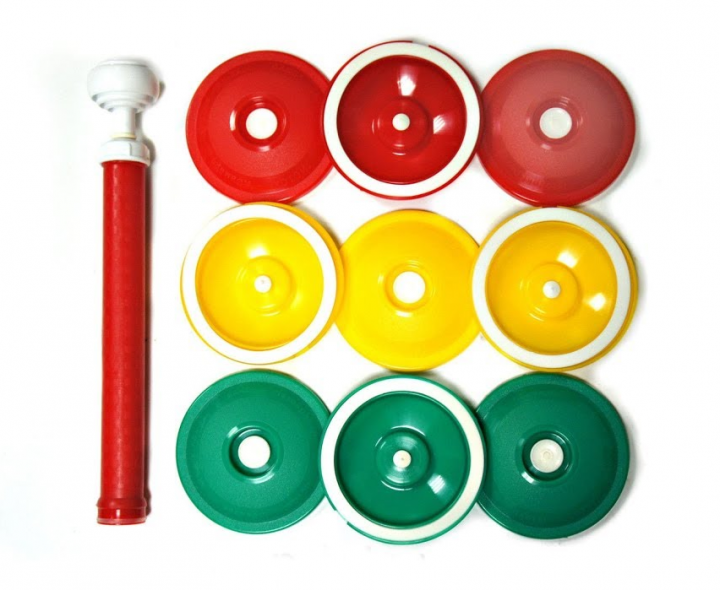 Вакуумні кришки для консервування VOLRO ВАКС 9 шт в комплекті Green/Yellow/Red