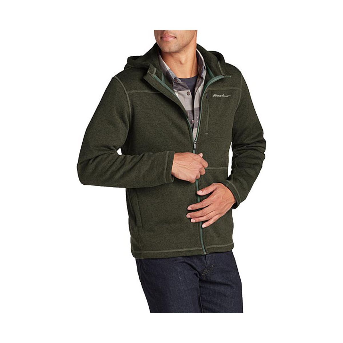 Кофта Eddie Bauer Mens Radiator Full-Zip Hoodie S Хакі (0272HGR-S)