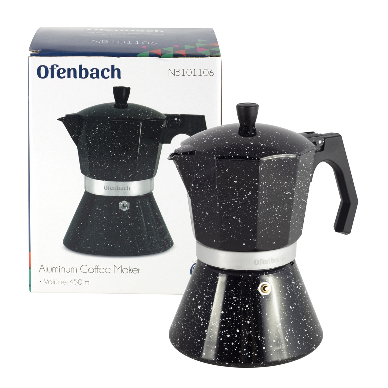 Гейзерная кофеварка 450ml из алюминия KL226308 Kamille