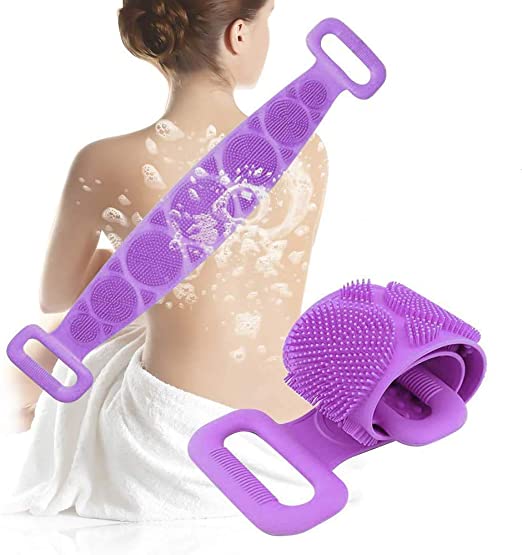 Силиконовая щетка VigohA для душа Silicon bath towel Фиолетовый