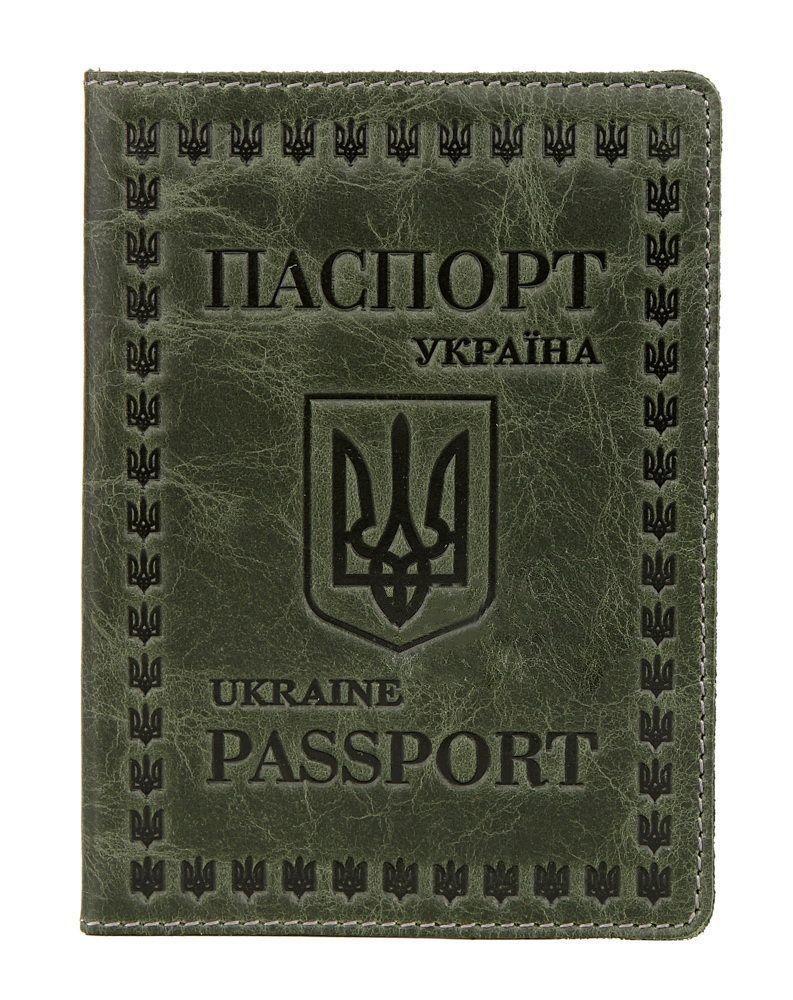 Стильна обкладинка на паспорт Shvigel Зелений (16131)