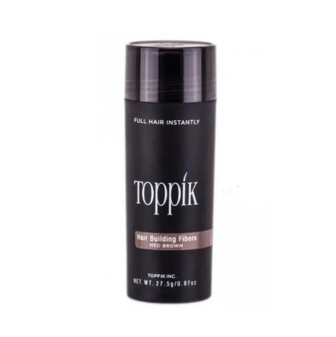 Загуститель для волос пудра Toppik Hair Building Fibers каштановый medium brown 27. 5 г (mb-03)