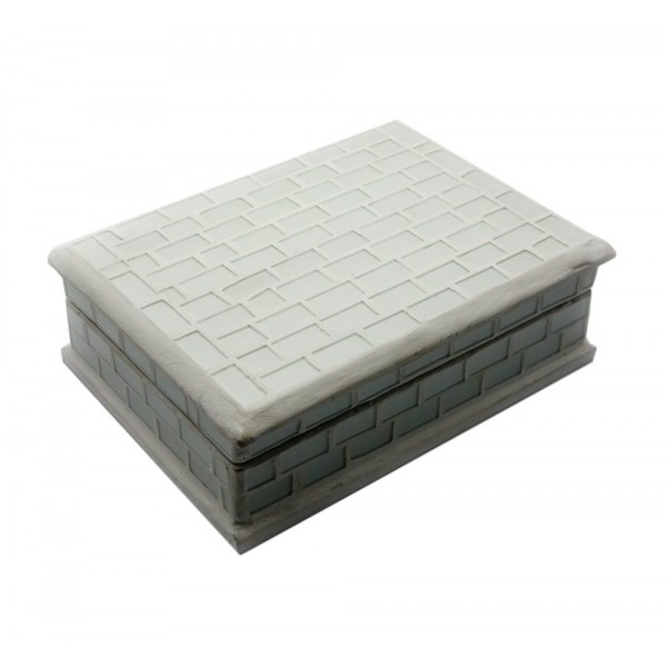 Скринька для прикрас з мозаїкою 18,5х13,5х6 см Біла (47025)