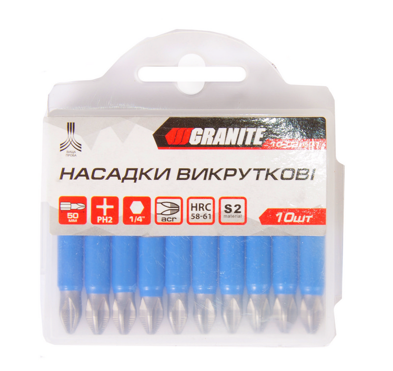 Насадки отвёрточные РН2*50 мм S210 шт Granite GM (10-02-501)